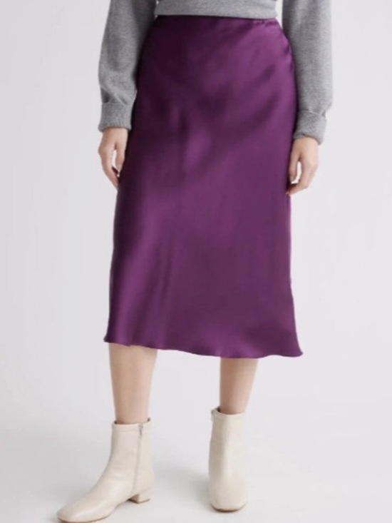 Quince Dresses & Skirts - Quince “Eggplant” Washable Silk Skirt size S